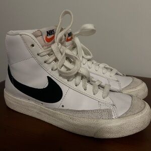 Nike White and Black High-Top Sneakers